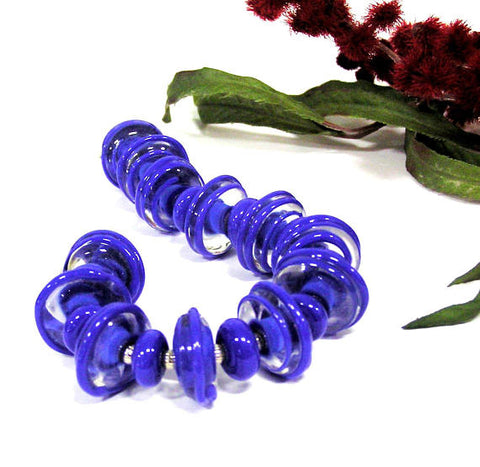 Royal Blue Beaded Toggle Bracelet