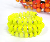 Yellow Beaded Wrap Bracelet