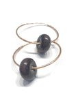 dark purple hoop earrings