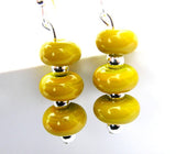 yellow beaded earrings