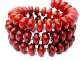 red beaded wrap bracelet for women