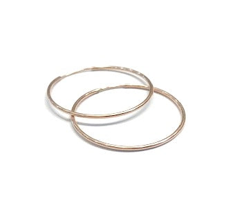 1.5 inch rose gold hoops