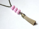 long pink necklace for girls