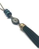 long black beaded necklace for women