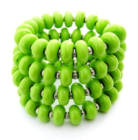 lime green beaded bracelet for girls