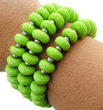 bright green beaded bracelet for girls