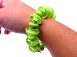 chunky green bracelet for women