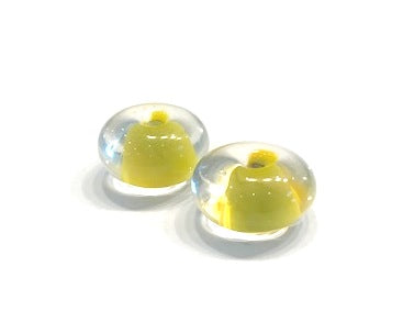 mustard yellow glass beads