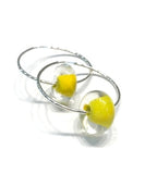 mustard yellow hoop earrings