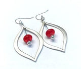 modern red earrings for women