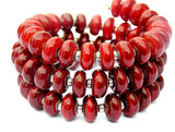 red beaded wrap bracelet for women 